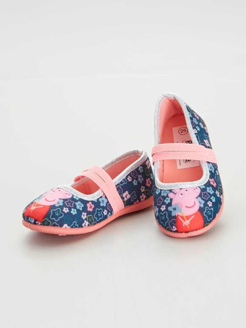 Zapatillas de casa tipo manoletinas 'Peppa Pig' - VERDE