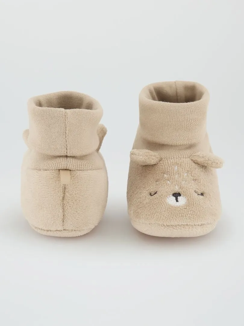 Zapatillas de casa 'oso' - BEIGE