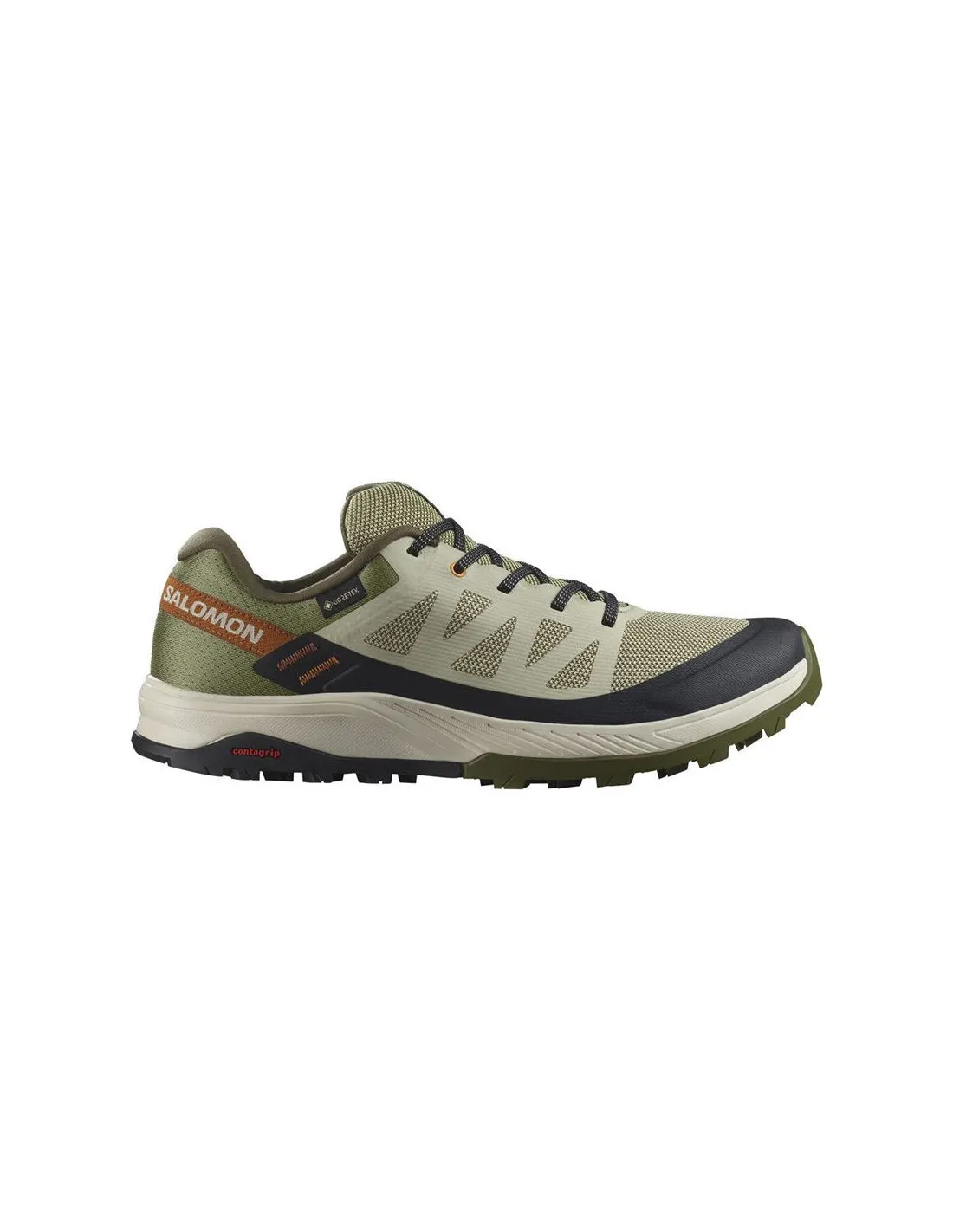 Zapatillas de Montaña Salomon Outrise Gore-Tex Verde/Marrón Hombre