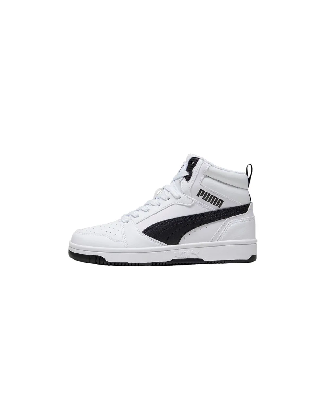 Zapatillas de Puma Rebound V6 Mid Infantil Blanco-Negro