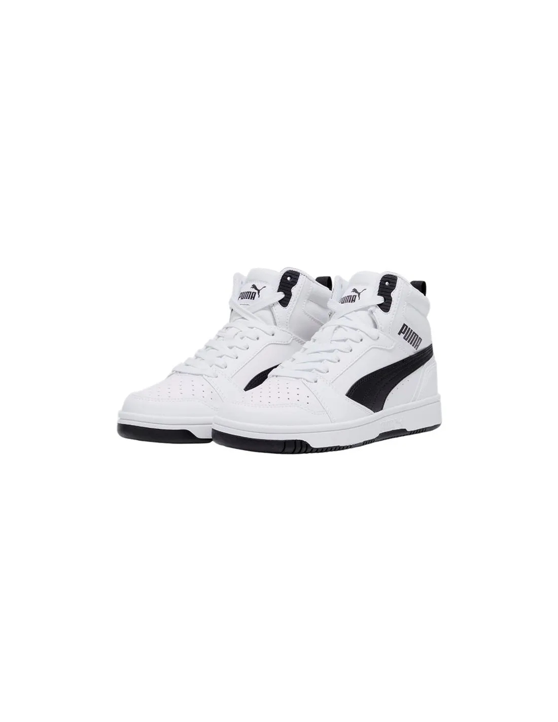 Zapatillas de Puma Rebound V6 Mid Infantil Blanco-Negro