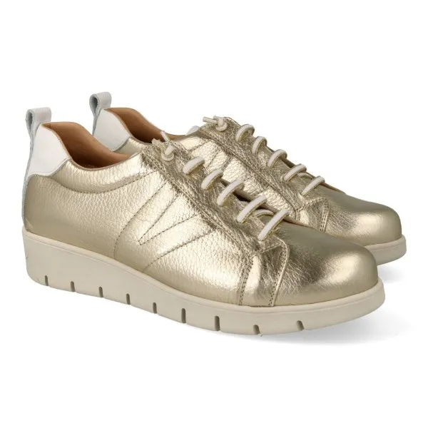 ZAPATILLAS de VESTIR MUJER PIEL MOD. YUKIRO DORADO