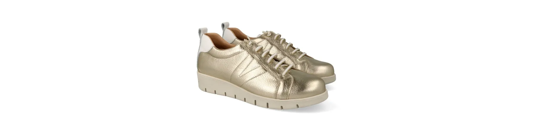 ZAPATILLAS de VESTIR MUJER PIEL MOD. YUKIRO DORADO