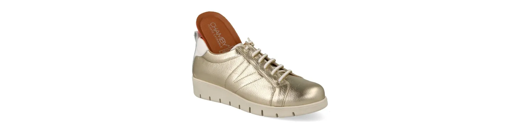 ZAPATILLAS de VESTIR MUJER PIEL MOD. YUKIRO DORADO