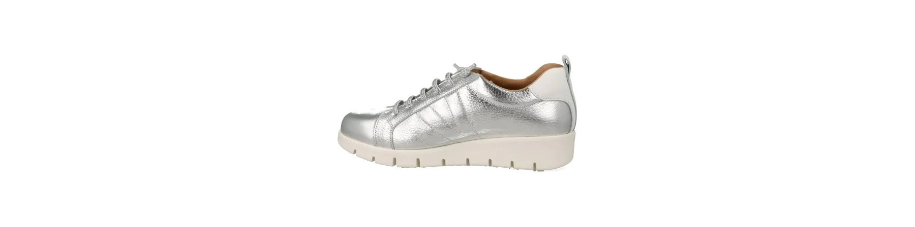 ZAPATILLAS de VESTIR MUJER PIEL MOD. YUKIRO PLATA