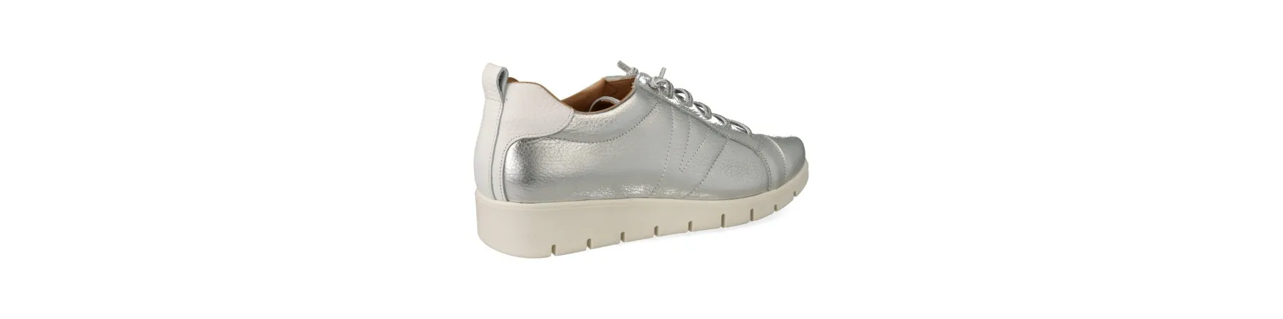 ZAPATILLAS de VESTIR MUJER PIEL MOD. YUKIRO PLATA