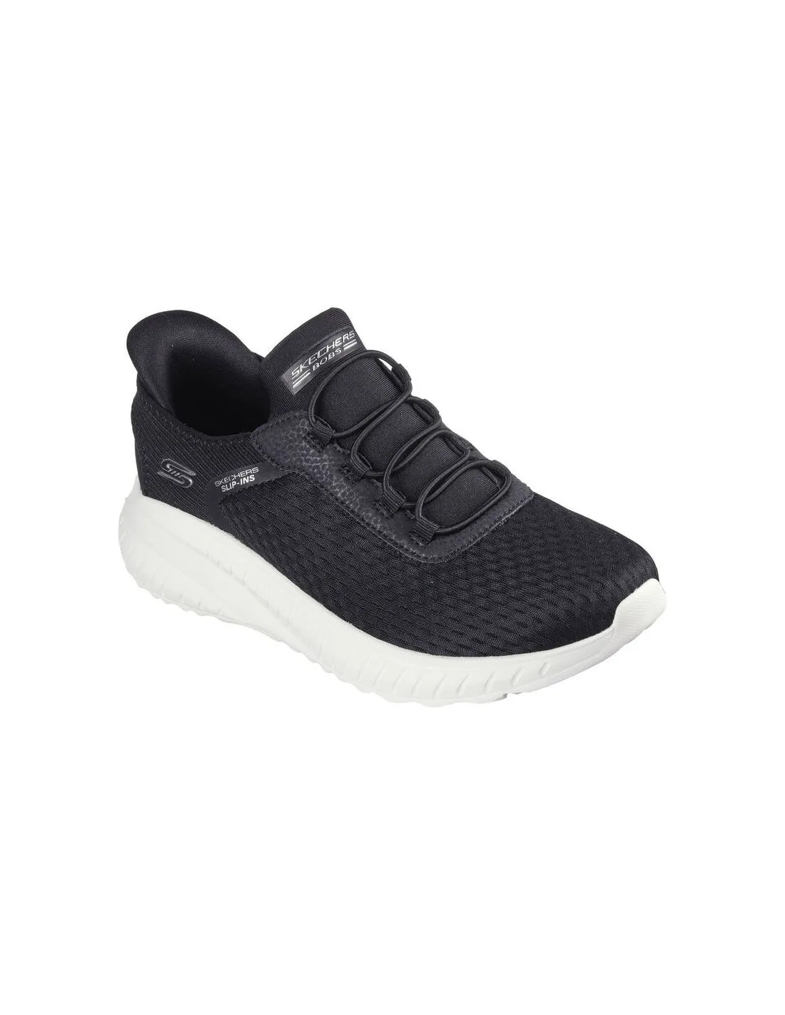 ZAPATILLAS SKECHERS SLIPINS BOBS SQUAD CHAOS MUJER NEGRO