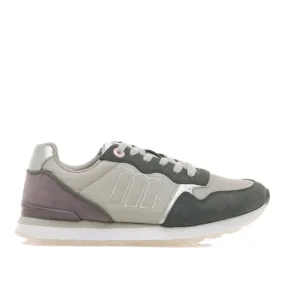 Zapatillas urban Mustang joggo classic grises con paneles grises y lilas