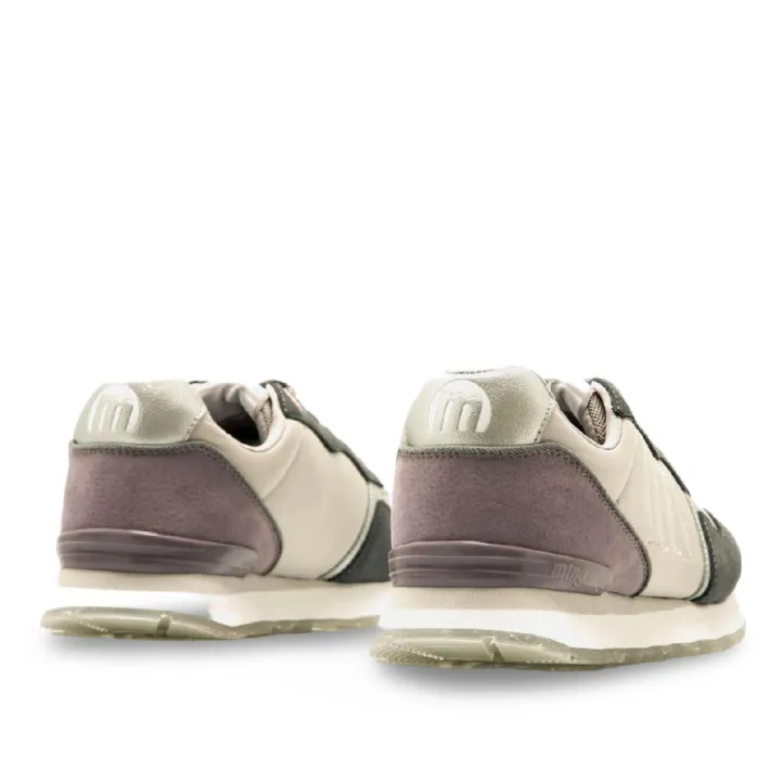 Zapatillas urban Mustang joggo classic grises con paneles grises y lilas