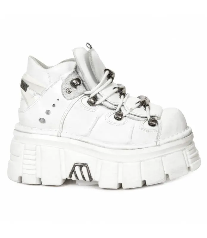 Zapato de Piel New Rock Original Blanco Plataforma  M.106-S53