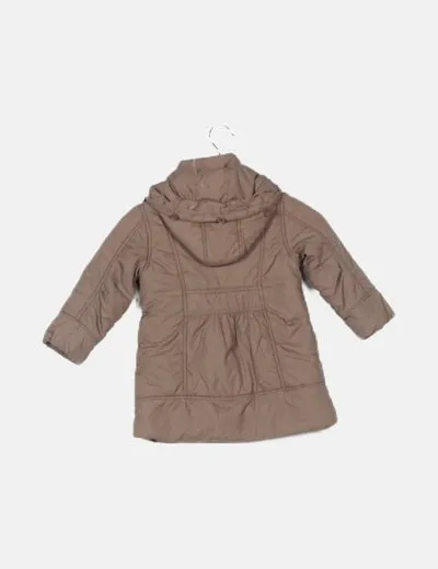 Zara Abrigo acolchado khaki