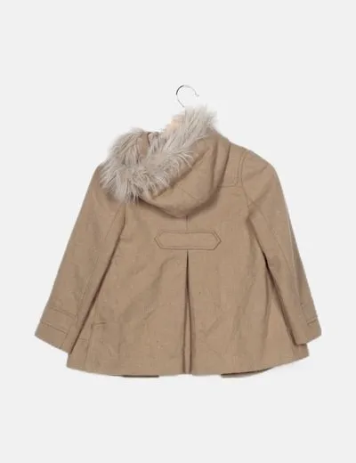 Zara Abrigo beige capucha