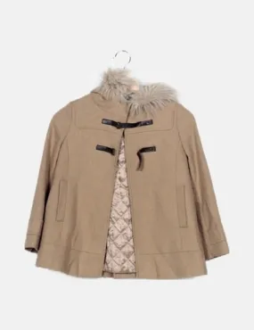 Zara Abrigo beige capucha