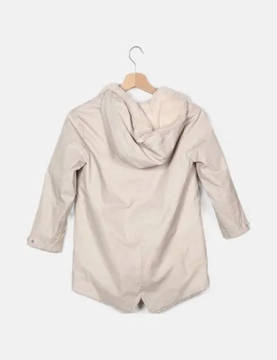 Zara Abrigo beige impermeable